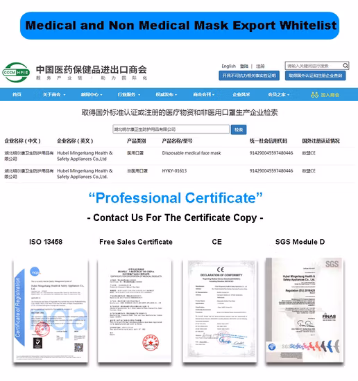 Bfe 99 % usine hypoallergénique FDA CE niveau 3 enfants de protection Facemask 3 plis masque jetable médical chirurgical non tissé